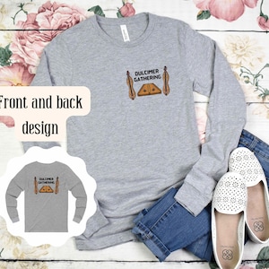 Dulcimer Long Sleeve Jersey Longsleeve Mountain Dulcimer Hammered Dulcimer Gathering Shirt Dulcimer Lover Group Top Music Instrument Top