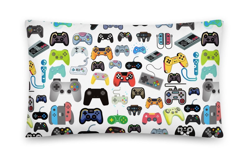Game Controller Pillow Game Room Decor Gaming Gift for Him Boys Gifts Bedding Video Game Birthday Gamer Gift for Son Gift for Husband image 7