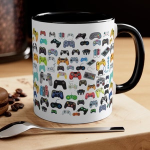 Game Controller Coffee Mug Video Game Mugs Gift for Him Gaming Gifts Birthday Gamer Kitchen Home Decor Ceramic for Husband Dad Brother 11 Fluid ounces