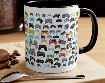 Game Controller Coffee Mug Video Game Mugs Gift for Him Gaming Gifts Birthday Gamer Kitchen Home Decor Ceramic for Husband Dad Brother