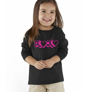 XOXO Girls Valentine Toddler Long Sleeve Tee Valentines Tees 2T-6T Outfit for Kids School Shirts Cute Tee Youth Top Pullover Tshirt Girls image 1
