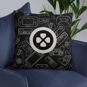 Game Controller Pillow Gamer Gift Game Room Decor Gaming Gifts for Him Man Cave Video Game Birthday for Him Husband Son's Bedroom Throw image 2