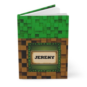 Custom Notebook Video Game Gamer Hard Cover Notebooks Gift for Him Personalized Game Room Décor Back to School Birthday Game Controller