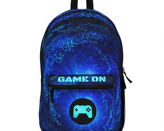 Boys Backpack Video Game Backpacks Gamer Gift Birthday Gifts for Him School Supplies Lightweight Laptop Bag Rucksack Minimalist Unique