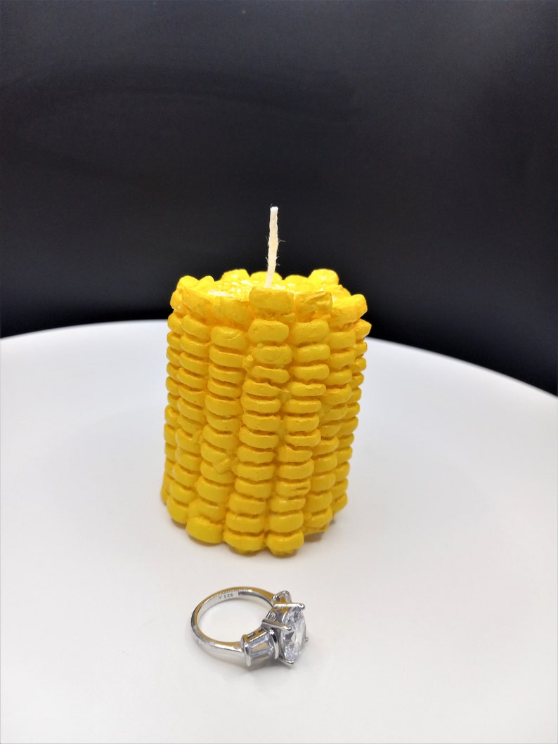 Corn Candle Food Candle Realistic Candle Corn Cake Topper Farmer Candle Corn on Cob Sweet Corn Candle Farm Unique Candle Farmhouse Decor image 3