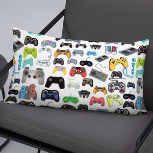 Game Controller Pillow Game Room Decor Gaming Gift for Him Boys Gifts Bedding Video Game Birthday Gamer Gift for Son Gift for Husband image 1