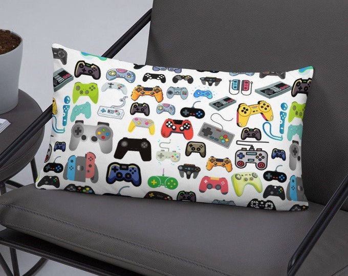 Game Controller Pillow Game Room Decor Gaming Gift for Him Boys Gifts Bedding Video Game Birthday Gamer Gift for Son Gift for Husband