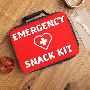 Emergency Snack Kit Lunch Bag Funny Insulated Gift for Her Fathers Day Mothers Day Gift for Him Dad Birthday Mom Gift Reusable Diabetic Gift image 1