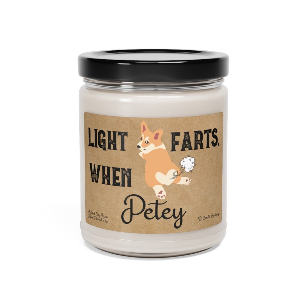 Candle Personalized Gift Light When Name Farts Pembrooke Etsy