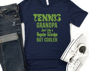 Tennis Grandpa Shirt Mens Clothing Gift for Him Grandpas Gifts T-shirt Grandfather T-shirt Birthday Fathers Day Apparel Sports Grandparent