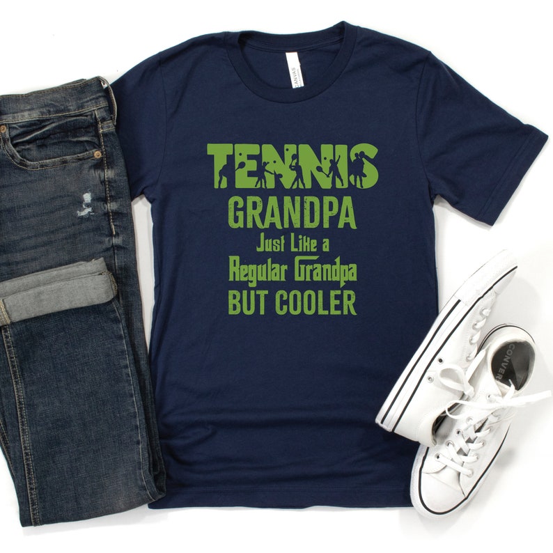 Tennis Grandpa Shirt Mens Clothing Gift for Him Grandpas Gifts T-shirt Grandfather T-shirt Birthday Fathers Day Apparel Sports Grandparent image 1