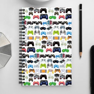 Video Game Spiral Notebook Gamer Gift School Supplies Journal Writing Gift for Him Birthday Game Controllers Gaming Unique Cool Boys Journal