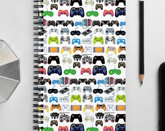 Video Game Spiral Notebook Gamer Gift School Supplies Journal Writing Gift for Him Birthday Game Controllers Gaming Unique Cool Boys Journal