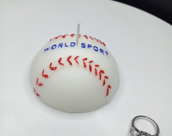 Baseball Candle Sports Birthday Party Cake Topper Unique Candles Game Day Home Decor Decorations Gift for Him for Dad Husband World Sport