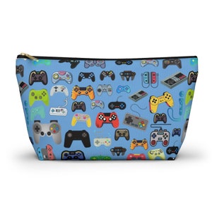 Video Game Accessory Pouch Pencil Cases School Supplies Gamer Gift Game Controller Boys Birthday Travel Bag Game Controller Gaming Black