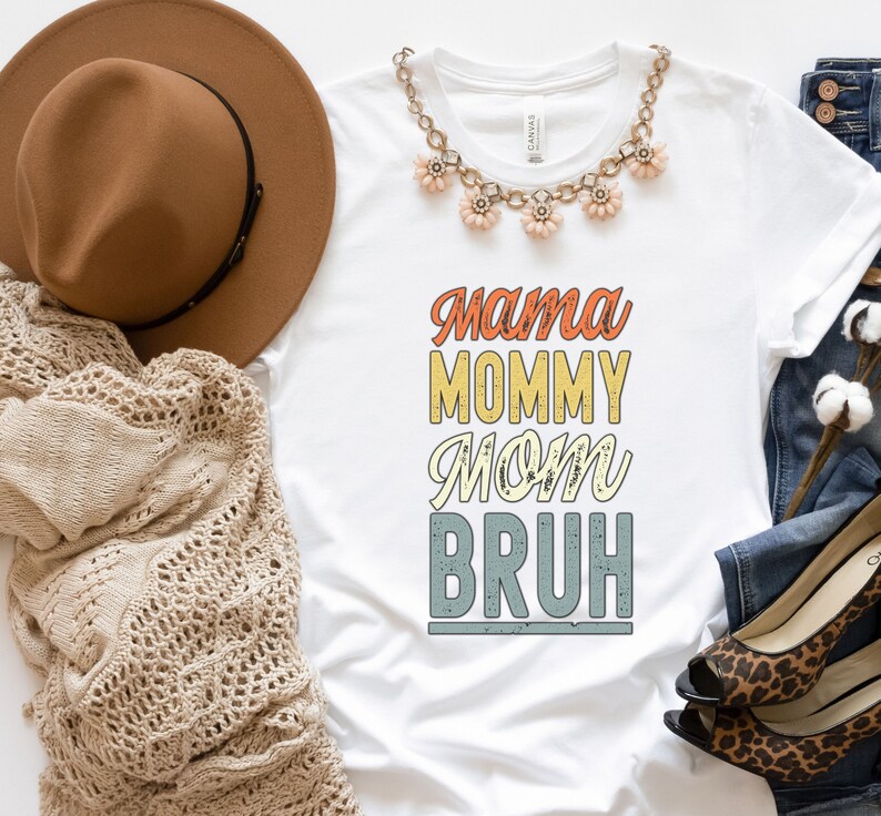 Mama Mommy Mom Bruh Shirts Mothers Day Gift Funnny Shirt Gift for Her Ma ma Shirt Boho Hers Cute Summer Tshirts Vacation Travel Mom Life Tee White