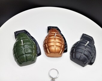 Grenade Candle Video Game Birthday Cake Topper Bomb Gamer Gift Candles War Games Gaming Theme Gift for Him Grenades TNT Boys Party Decor