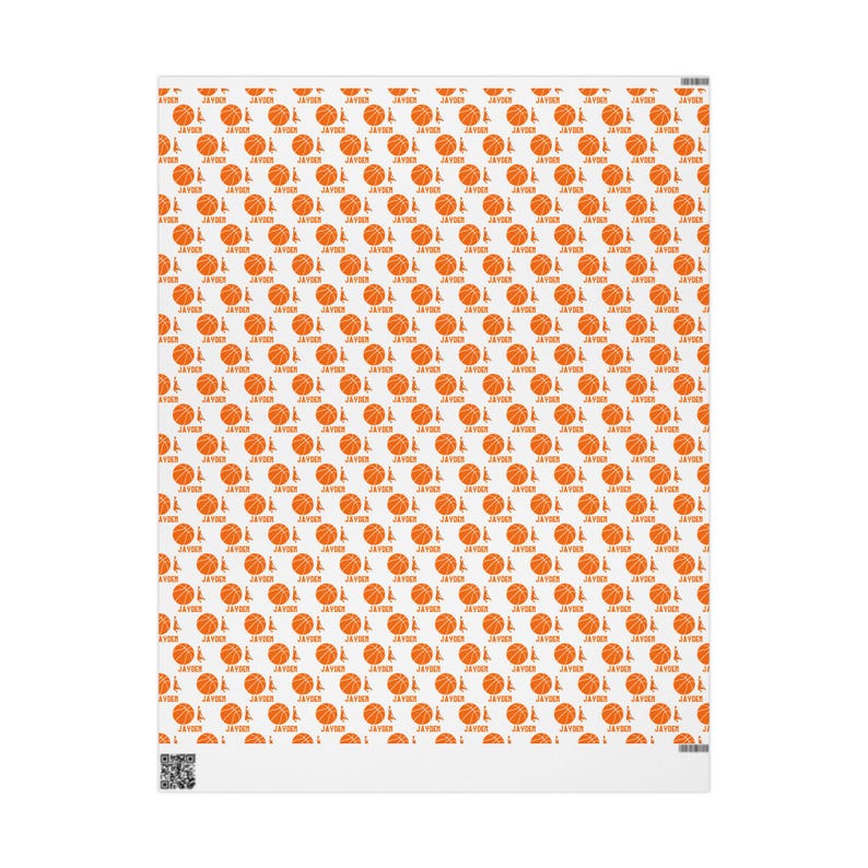 Personalized Basketball Wrapping Paper: Sports Fan Gift Wrap image 9