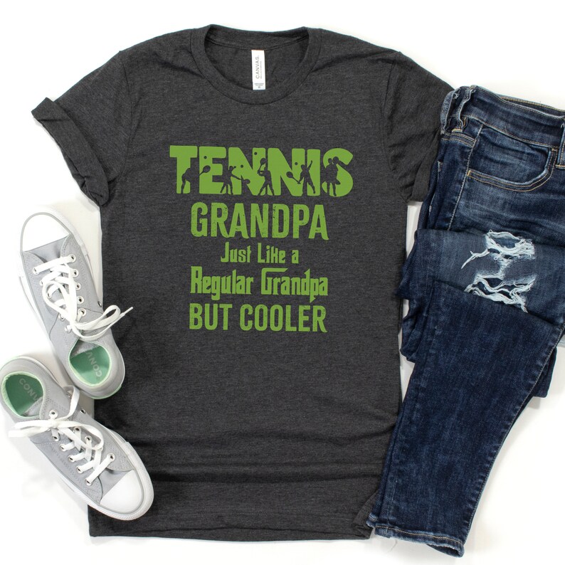 Tennis Grandpa Shirt Mens Clothing Gift for Him Grandpas Gifts T-shirt Grandfather T-shirt Birthday Fathers Day Apparel Sports Grandparent image 5