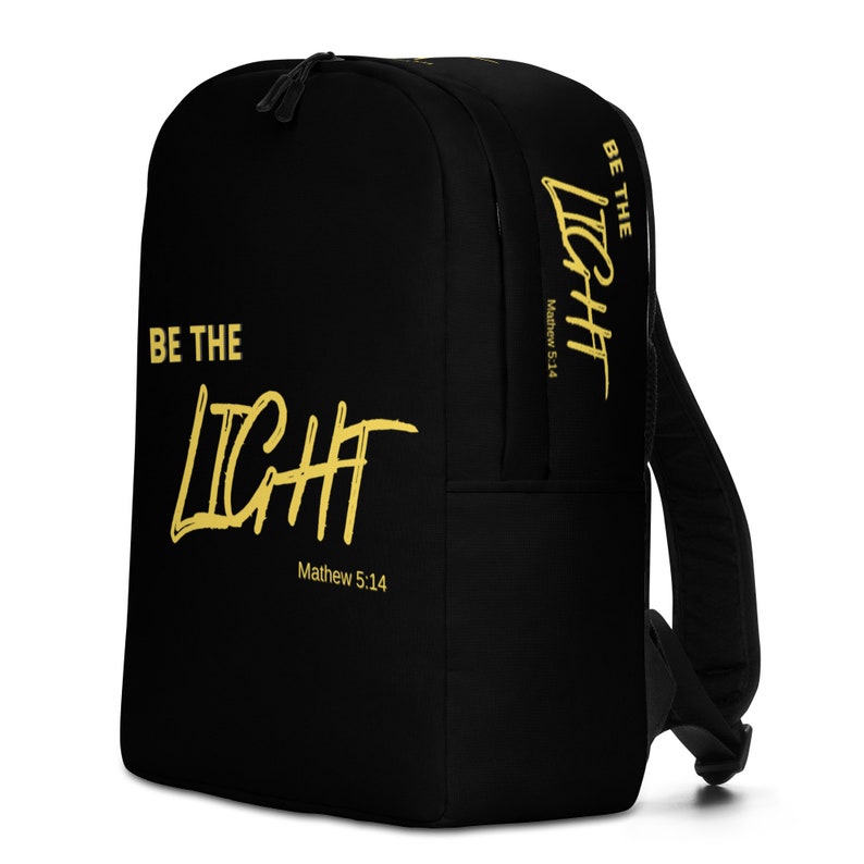 Be The Light Backpack Christian Gift Faith Rucksack Religious image 1
