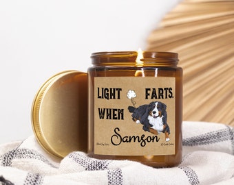 Bernese Mountain Dog Personalized Gift Light When Name Farts Bernese Mom Dad Gift Funny Gift for Dog Lover Berner Deodorant Odor Eliminator