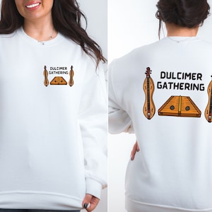 Dulcimer Sweatshirt Jersey Sweatshirts Mountain Dulcimer Hammered Dulcimer Gathering Shirt Dulcimer Lover Group Tee Music Instrument Top image 1