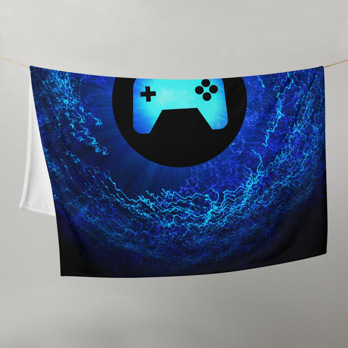 Game Room Throw Blanket Gaming Gift Game Controller Blanket Etsy