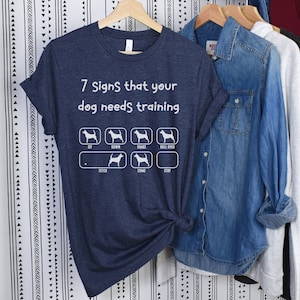 Funny Dog Shirt Womens Clothing Animal Lover T shirt Gift for Dog Lovers Tee Gifts for Her Funny Shirts Jokes Trainer Training Summer Tees Heather Navy