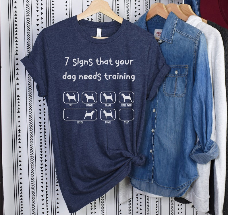 Funny Dog Shirt Womens Clothing Animal Lover T shirt Gift for Dog Lovers Tee Gifts for Her Funny Shirts Jokes Trainer Training Summer Tees Heather Navy