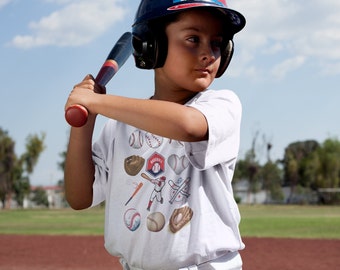 Toddler Shirt Baseball T-Shirt Kids Shirt Youth Top Baseball Shirt Boys Shirt Sports Tee Ball Boys Tshirt Boys Gift Baseball Tee Kids Tee