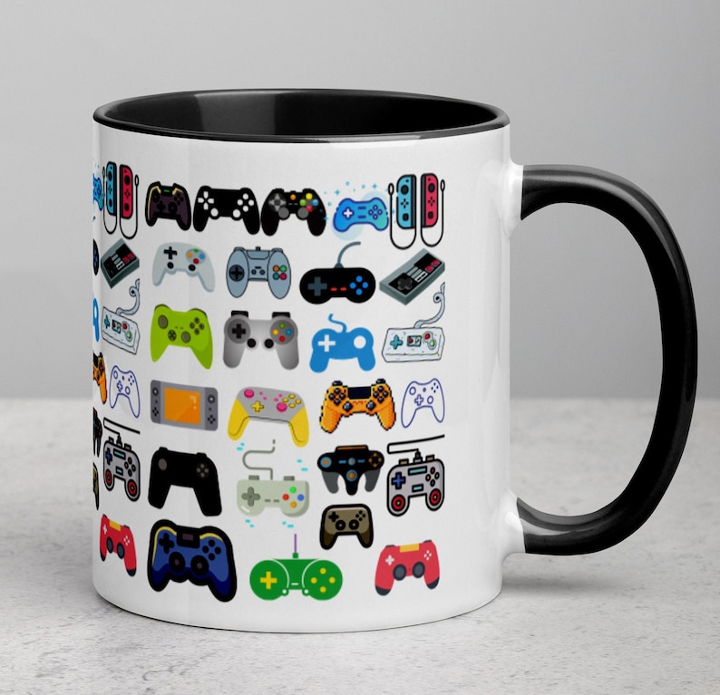 Game Controller Mug Gamer Coffee Tea Mug Funny Gaming Gift Video Game Birthday Gift for Dad Son Gamer Gift Gaming Home Décor Gift for Him image 3