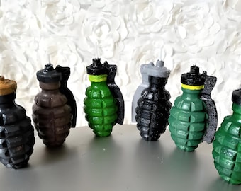 Grenade Candle Birthday Cake Topper Gamer Gift Video Game Cake Candle Gaming  Theme Gift for Him Grenades TNT Gift for Son Birthday Gifts