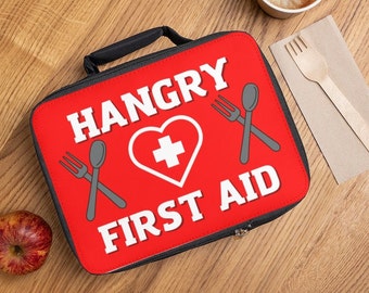 Hangry First Aid Lunch Bag Funny Gifts Insulated Bags Gift for Her Fathers Day Gifts for Him Dad Birthday for Mom Reusable Snack Tote Box