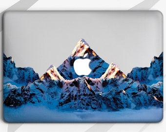 Mountains Print Case Mac Pro 2018 Hard Case MacBook Air 13 Case Mac Pro 15 Inch Case Dawn Print Case Snow Mountains Mac Retina Case  RA2225