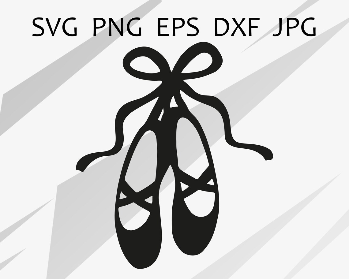 Ballet Shoes Vector Image Download Files Dancing Shoes Circuit Etsy