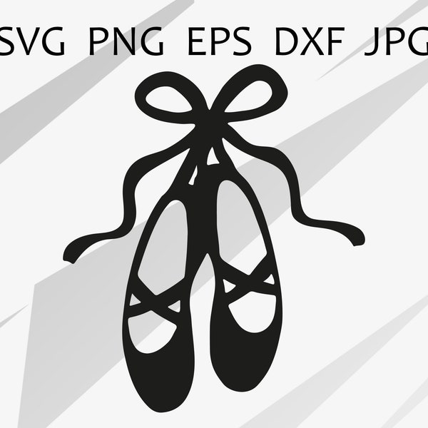 Ballet Shoes Vector Image Download Files Dancing Shoes Circuit Files Cut files Zip SVG DXF eps png jpg pdf RA2384