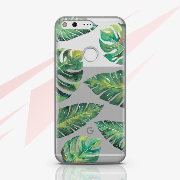 Palm Leaves Google Pixel 3A XL Case Clear Phone Case Google Pixel 2 Case Samsung Galaxy S9 Plus Case Note 8 Case Google Pixel Case RA1544