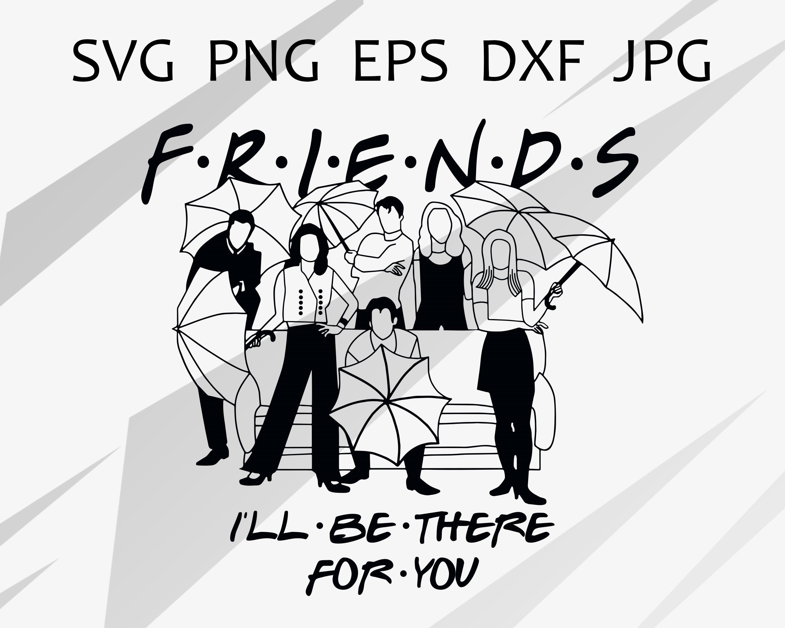 Download Friends Team Umbrella Friends Tv Show Style 25 Years Etsy
