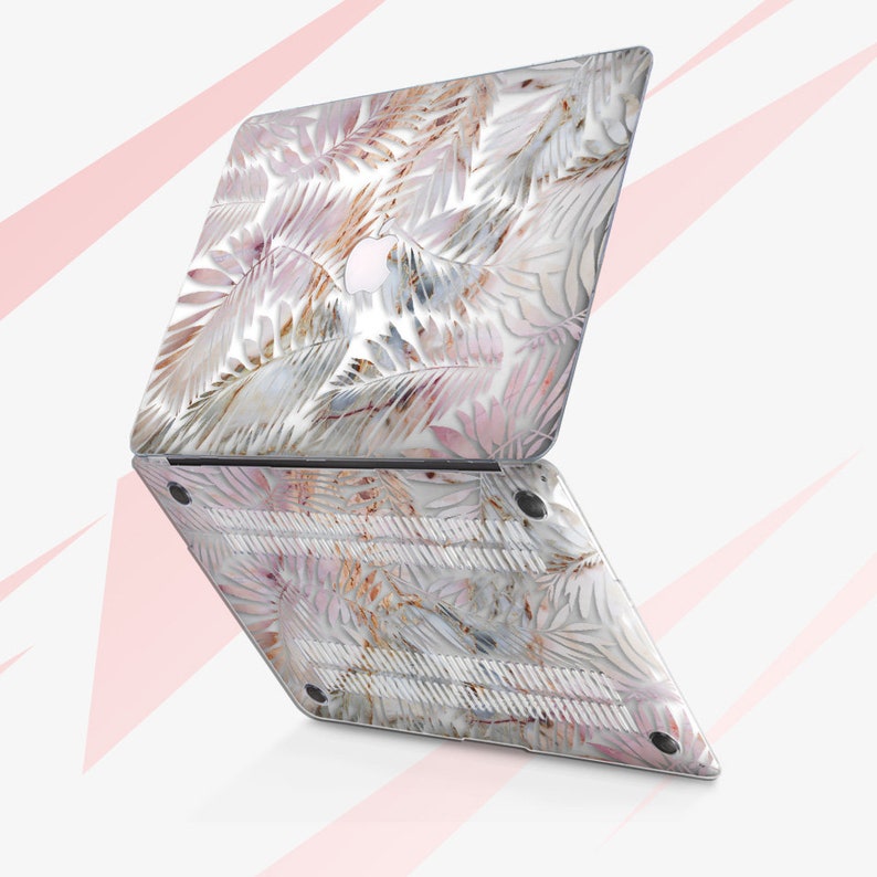 Tropical Leaves MacBook Case Marble MacBook Pro Case MacBook Air Case MacBook Air 13 Case MacBook Pro 15 Case MacBook 12 Case Leaves RA2042 image 2