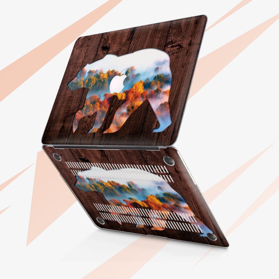 Bear Macbook Air 13 Hard Case Autumn Macbook Hard Case Macbook Etsy