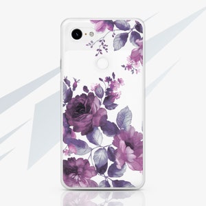 Floral Phone Case Clear Google Pixel 2 XL Case Google Pixel XL Case Google Pixel 2 Case Samsung Galaxy S9 Plus Case Note 8 Case RA1422