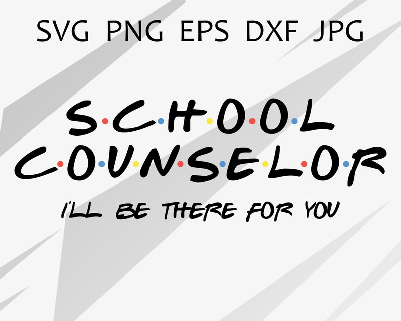 Download School Counselor Friends Style Letters Image Svg Friend TV ...