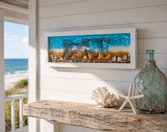 Beach themed art "LOVE"