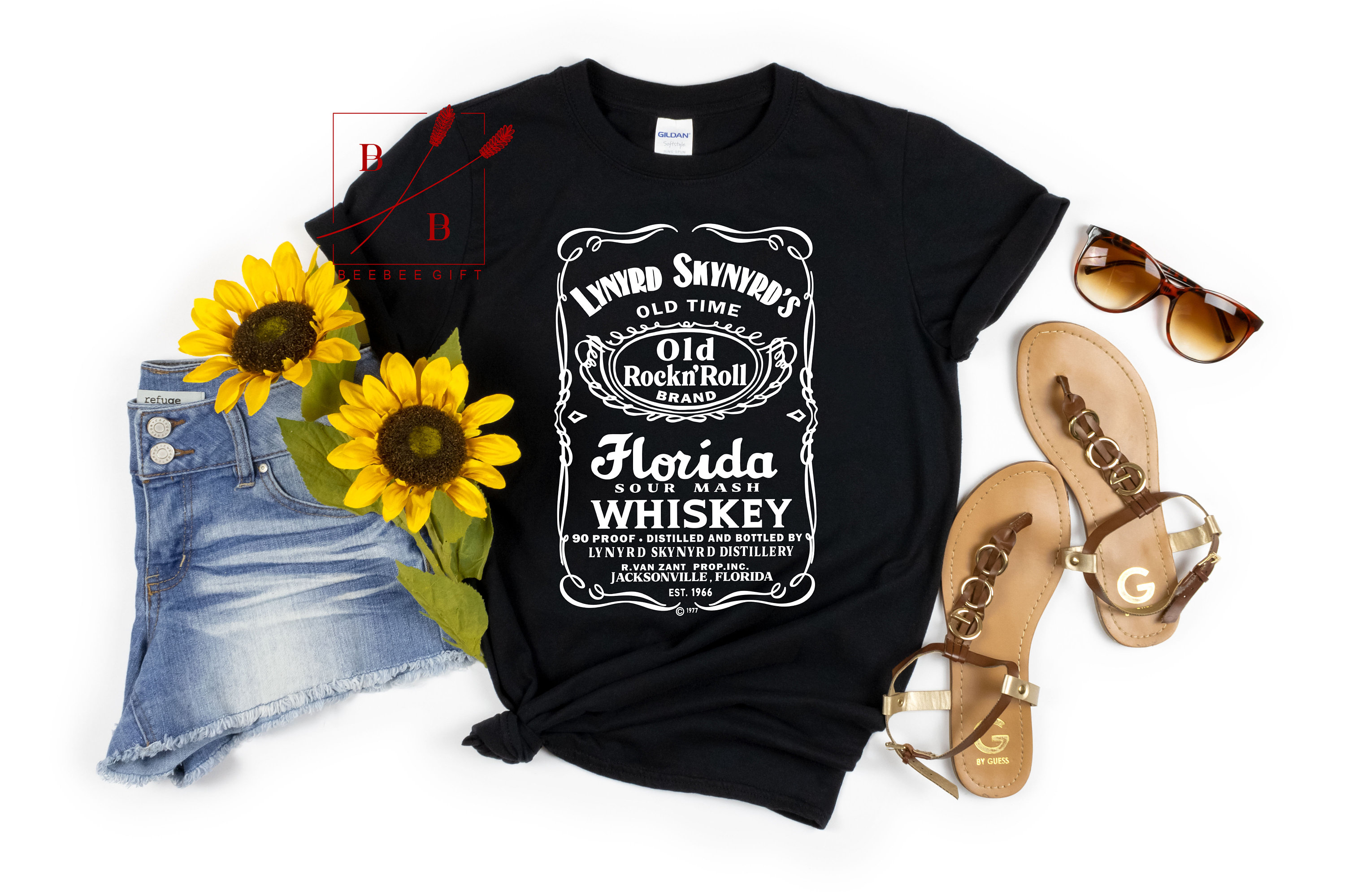 Discover Lynyrd Skynyrd Florida Sour Mash Whiskey Shirt 1977 T-Shirt