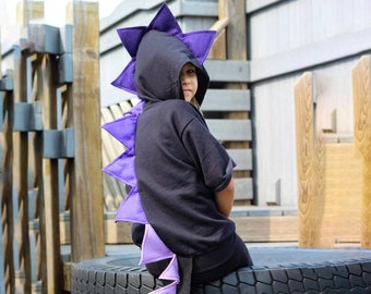 Purple Dragon Hoodie - dinosaur birthday party - toddler dino hoodie - girl dinosaur shirt - kids unique Christmas gift - Halloween costume