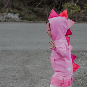 Toddler girl top dinosaur hoodie