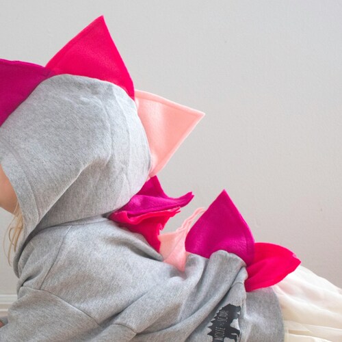 Girls Dino Hoodie Pink Dinosaur Girl Costume Dinosaur Etsy