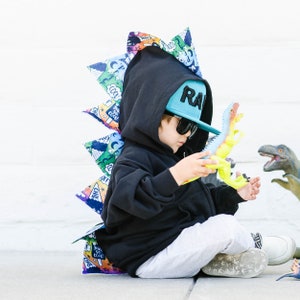 Rainbow Dinosaur Hoodie unique kids Christmas gift kid dinosaur costume unicorn shirt unicorn dinosaur birthday dinosaur gift idea image 1