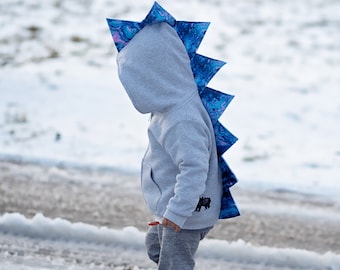 Blue Dinosaur Hoodie - dino sweater - geode shirt - Christmas gift - dinosaur costume - boy dino hoodie - dinosaur birthday shirt / kid gift