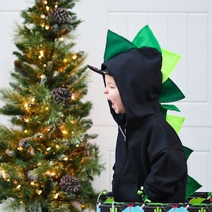 Dinosaur Hoodie, Kids Hoodie, Dino hoodie, Dinosaur Sweatshirt, Green Dinosaur, Dinosaur Birthday Party Gifts, Kids Gifts, Dinosaur Gifts image 1